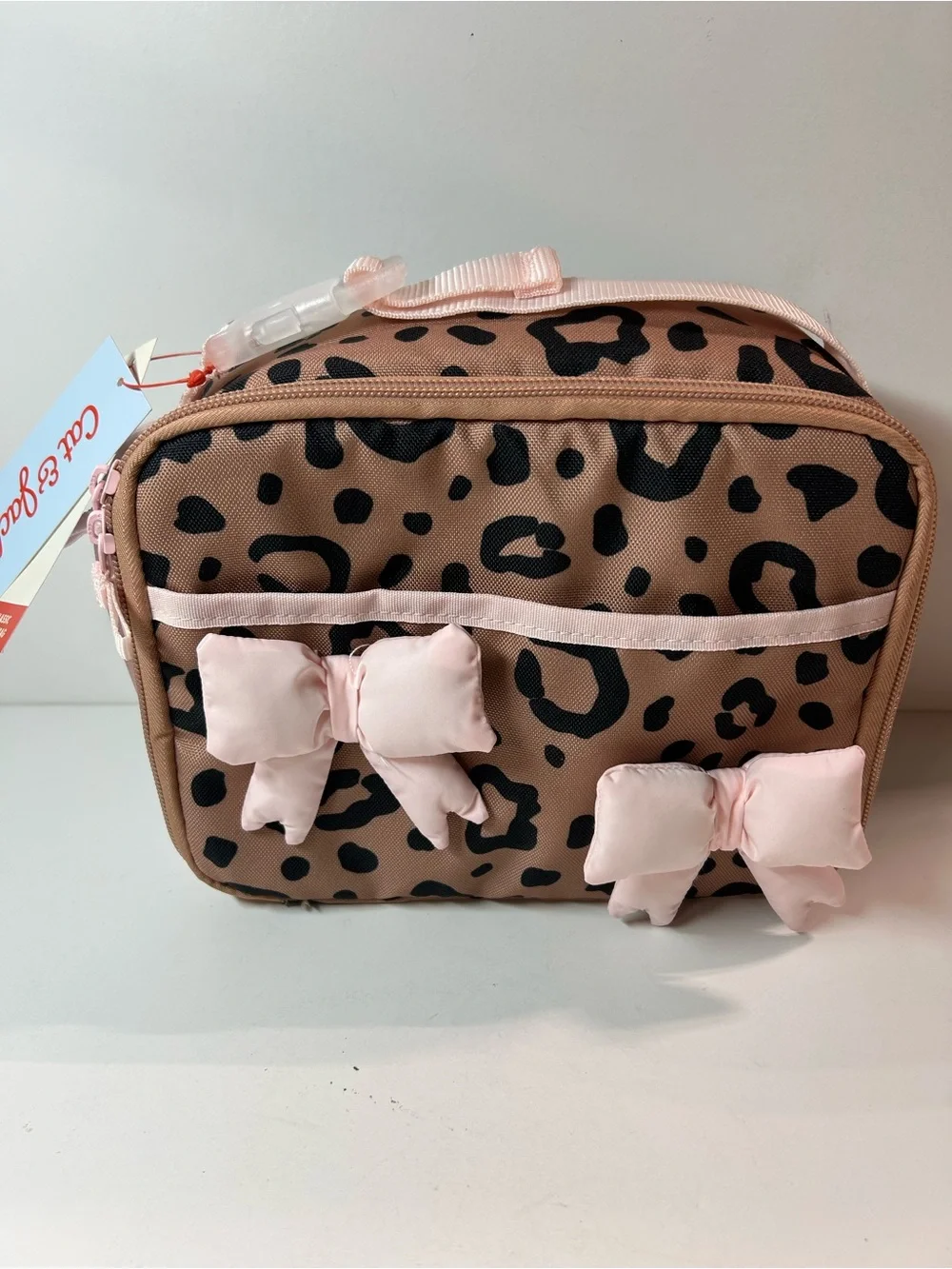NEW Cat & Jack Leopard Print Lunch Bag and Bento Box